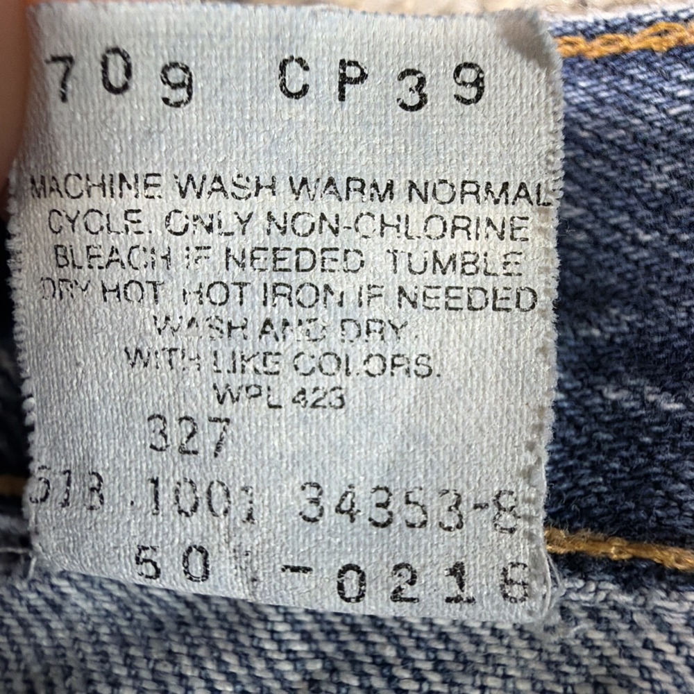 VTG Levi's 505 Jeans 36x32 (Fits 34x30) Blue Made in USA Perfect Fade Distressed - Picture 5 of 11